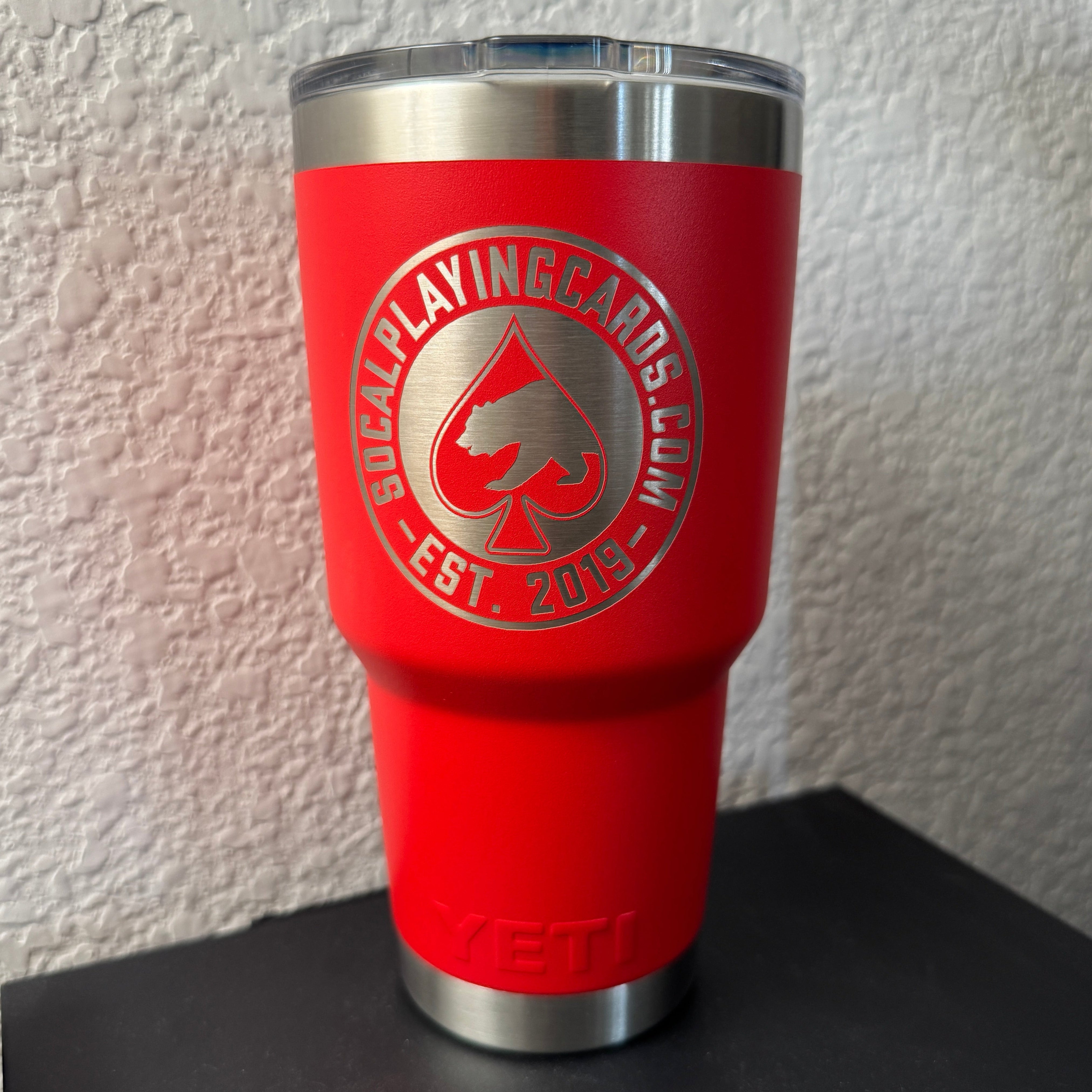 SoCal Playing Cards Yeti 30oz. Rambler (Red)