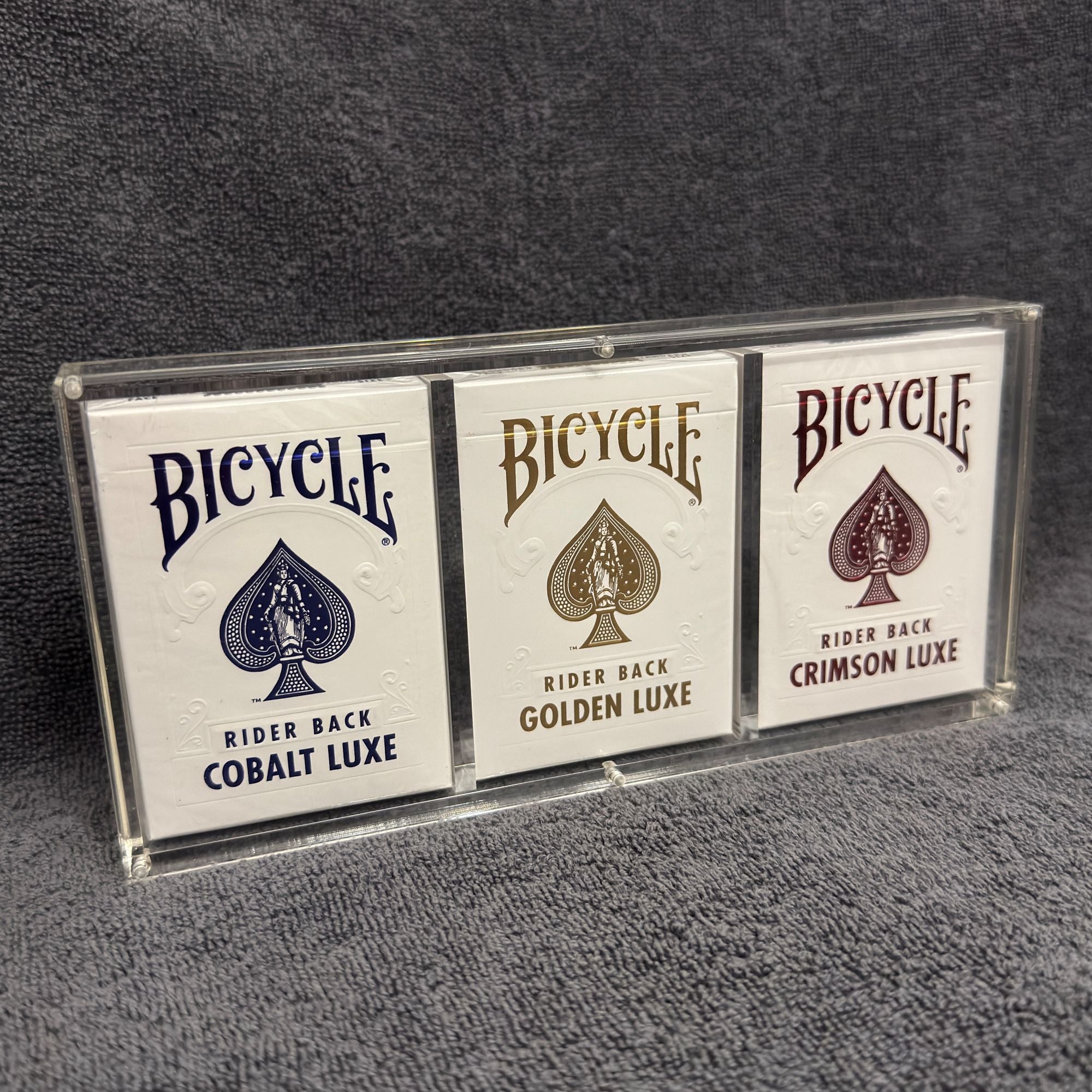 Bicycle Rider Back Cobalt, Crimson & Golden Luxe [AUCTION]
