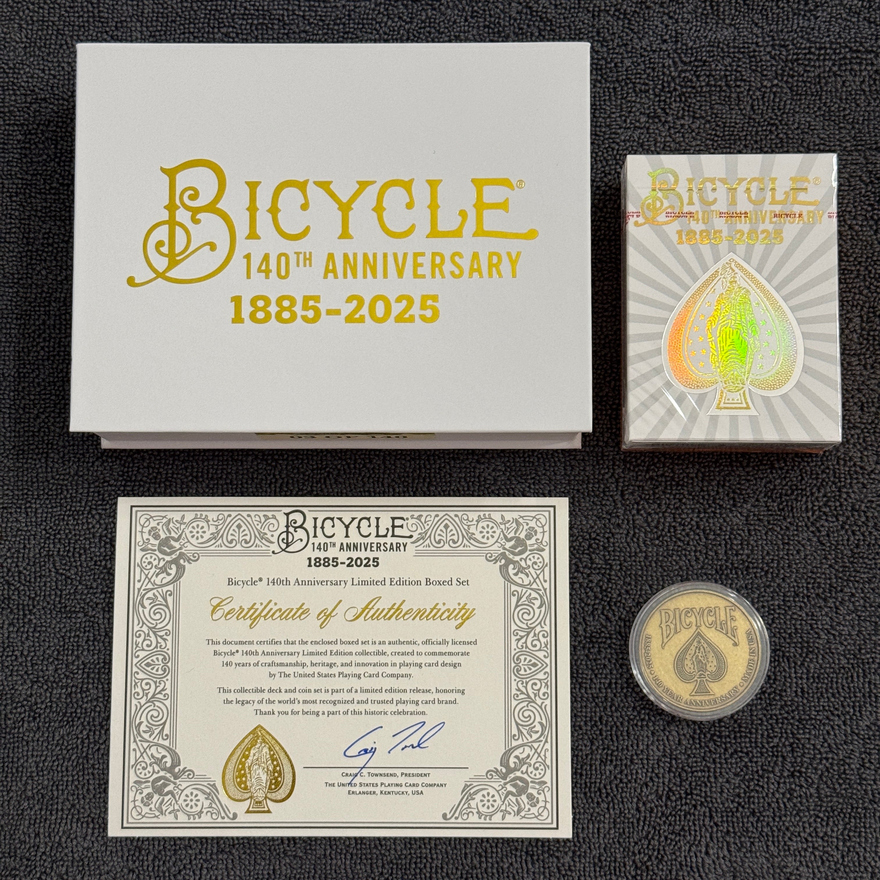 Bicycle 140th Anniversary Box Set & Uncut Sheet (#03/140) [AUCTION]