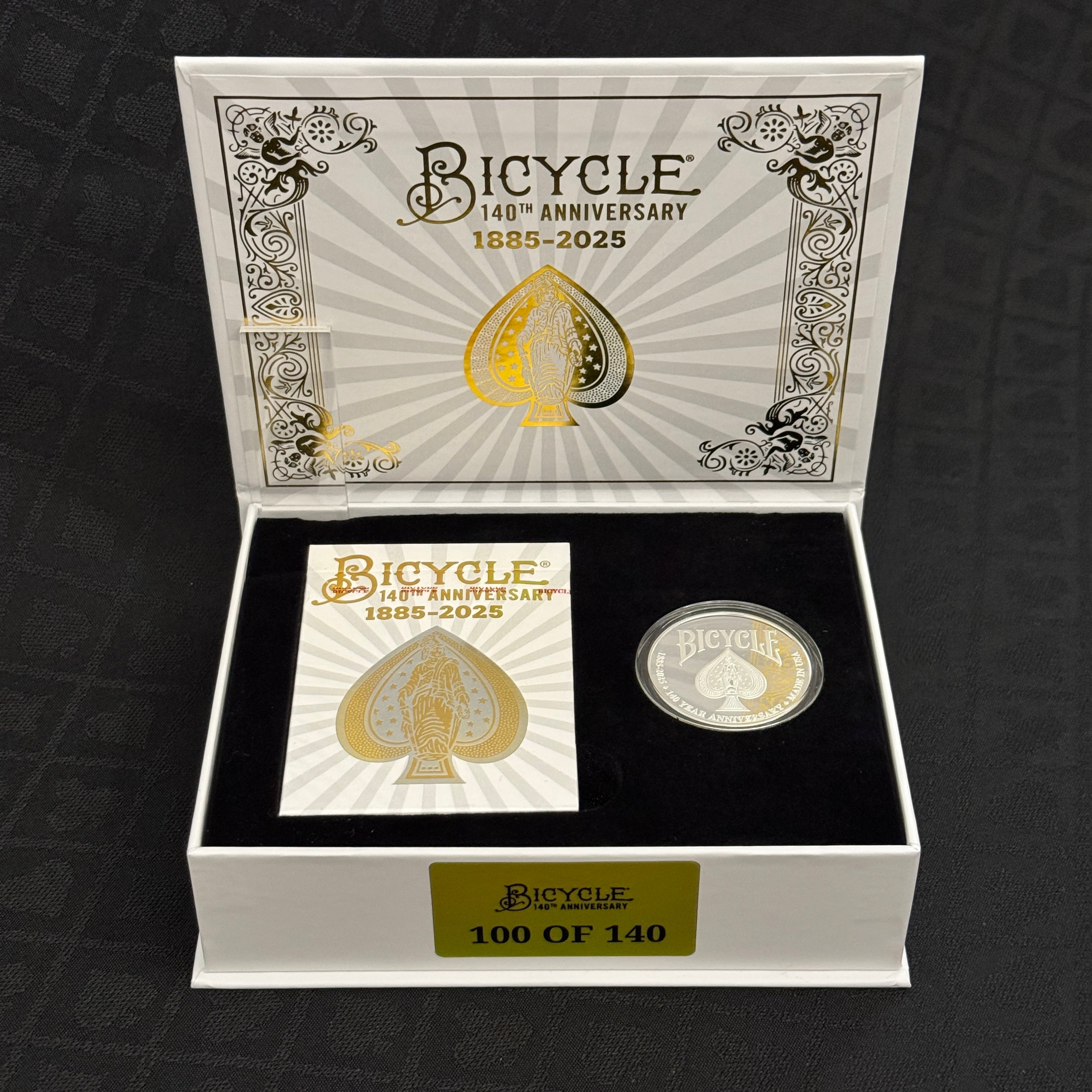Bicycle 140th Anniversary Box Set with Silver Coin (35 Made) [PROCEEDS FOR STAND UP TO CANCER]