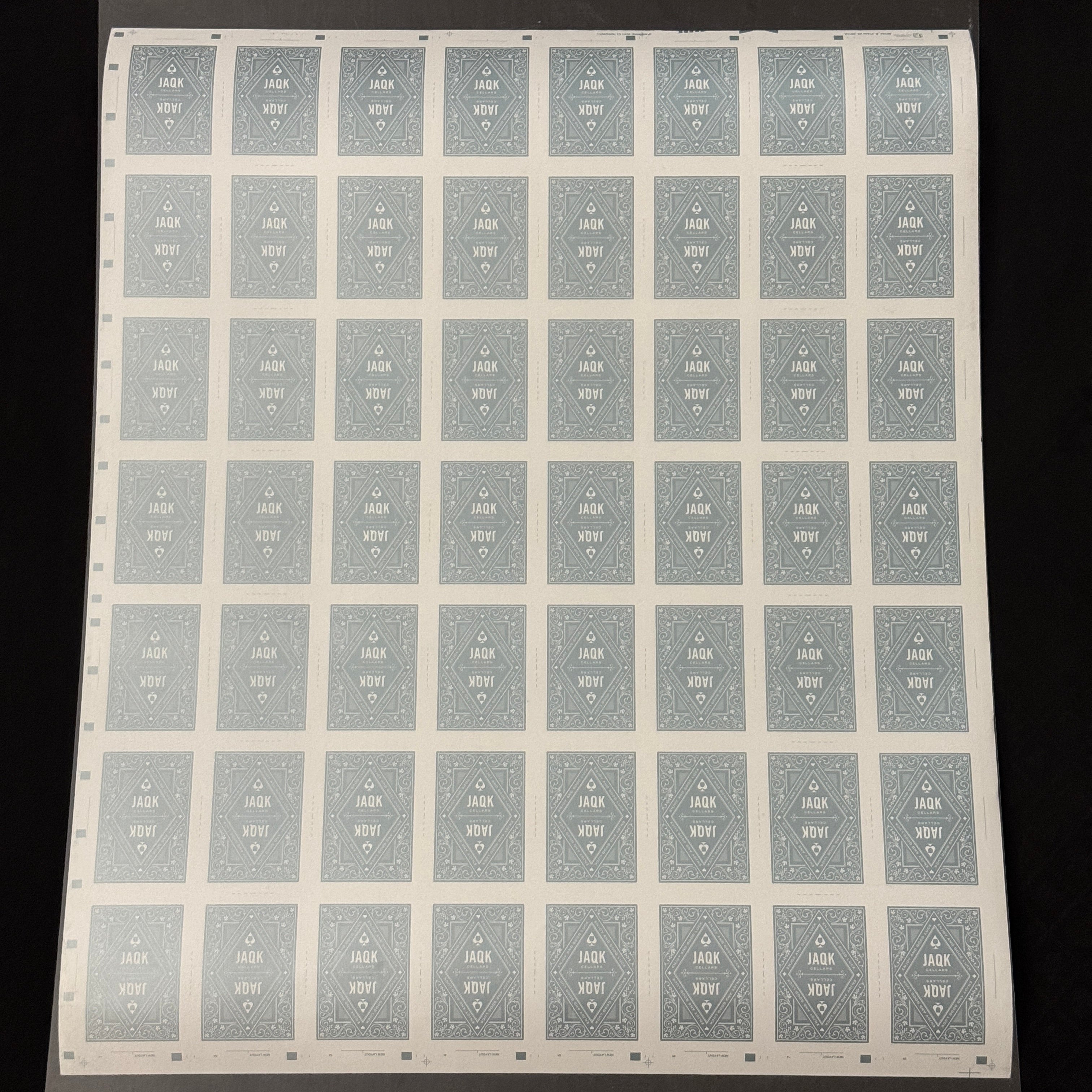 JAQK Light Blue Uncut Sheet [AUCTION]