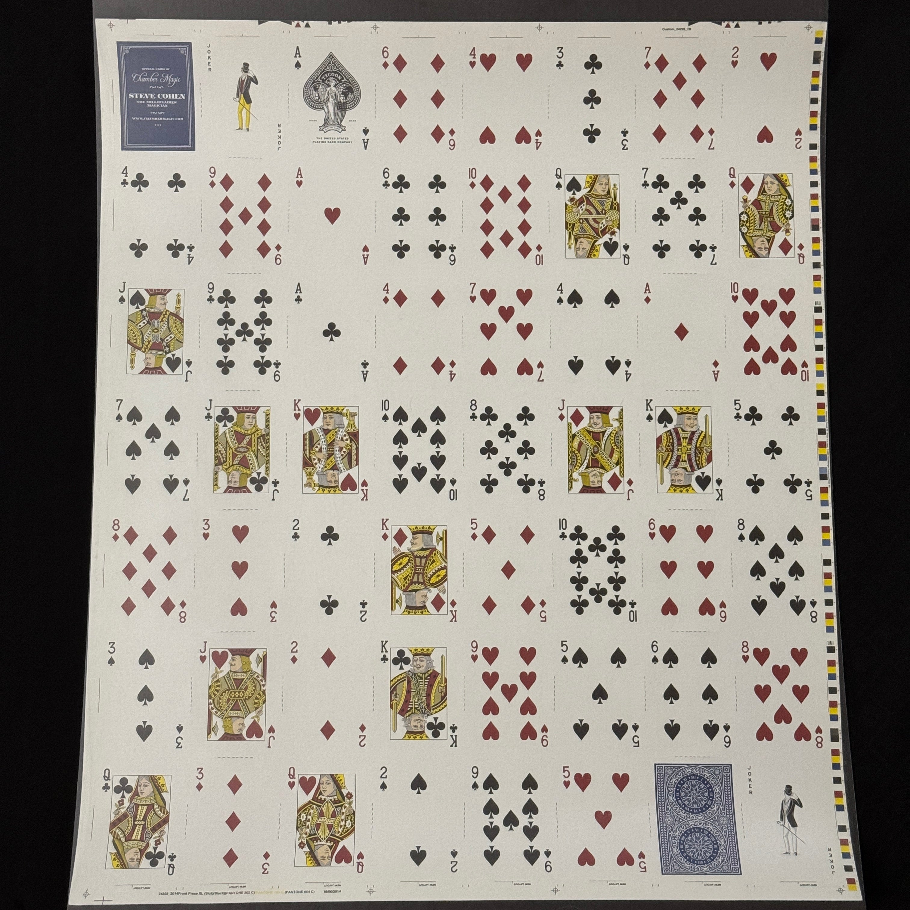 Tycoons (Blue) Uncut Sheet [AUCTION]