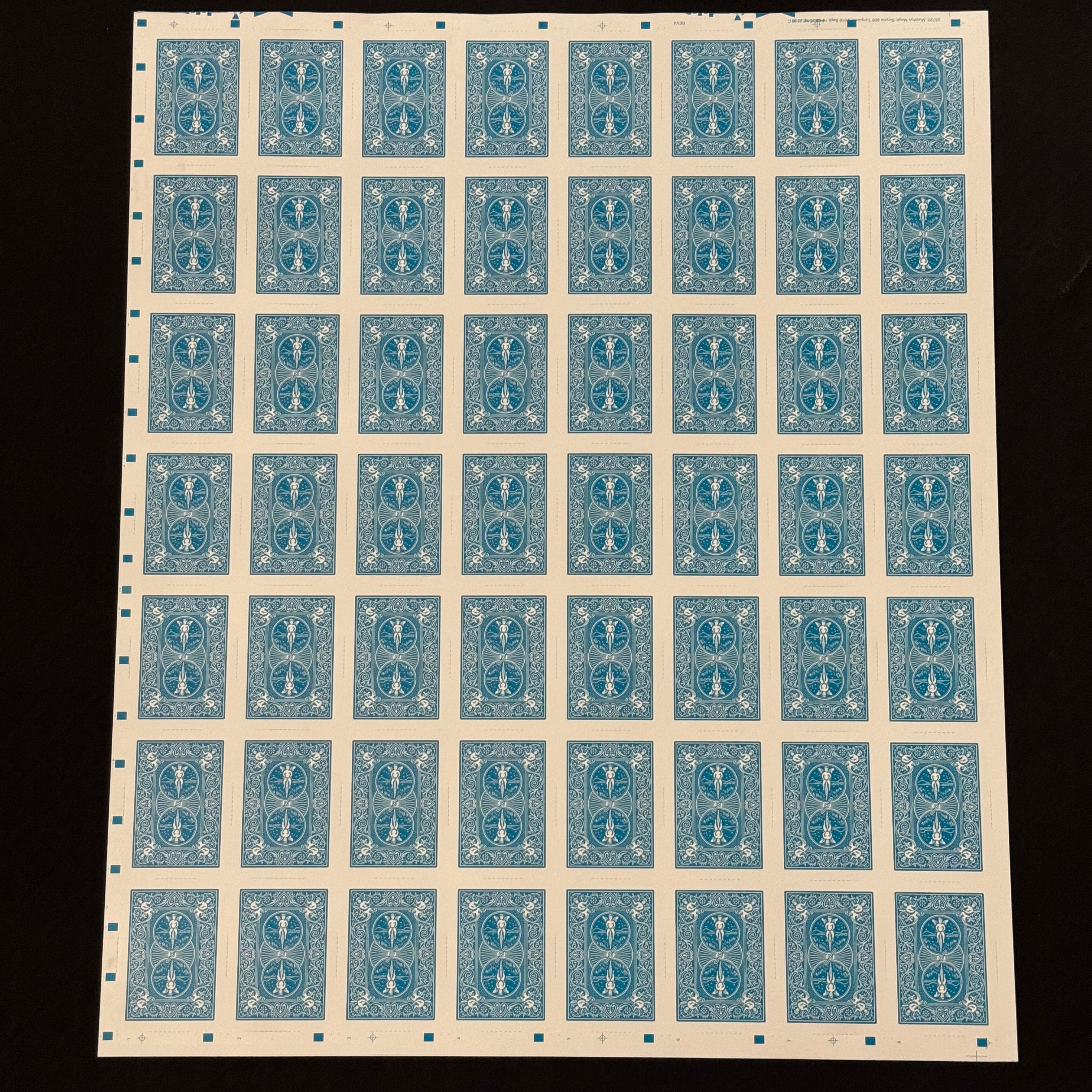 Bicycle Rider Back (Turquoise) Uncut Sheet