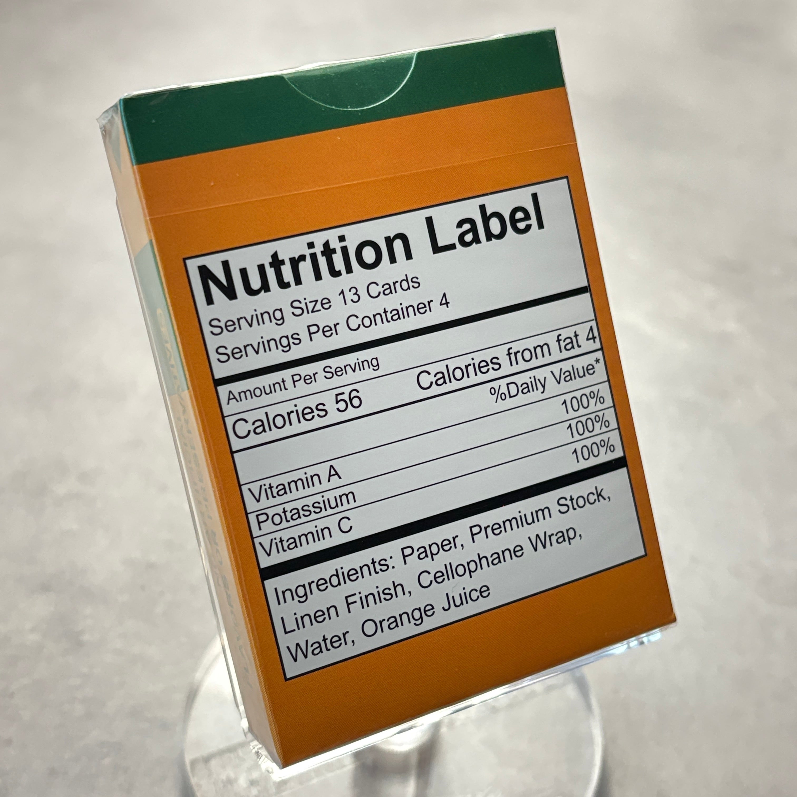 Squeezers V1 Orange Juice Playing Cards