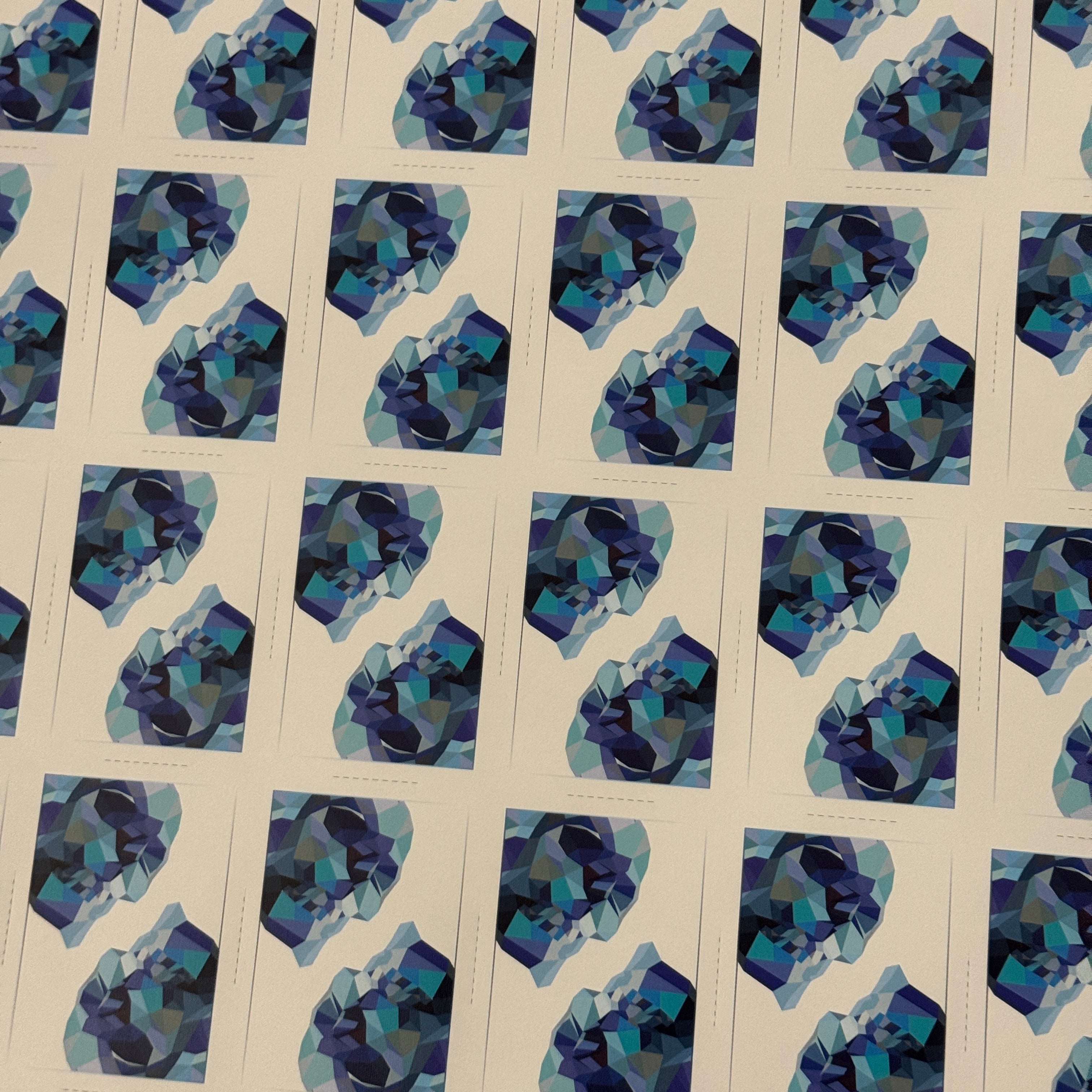 Memento Mori Blue Uncut Sheet