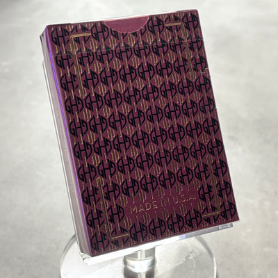 Hollingworth Monogram Burgundy Playing Cards