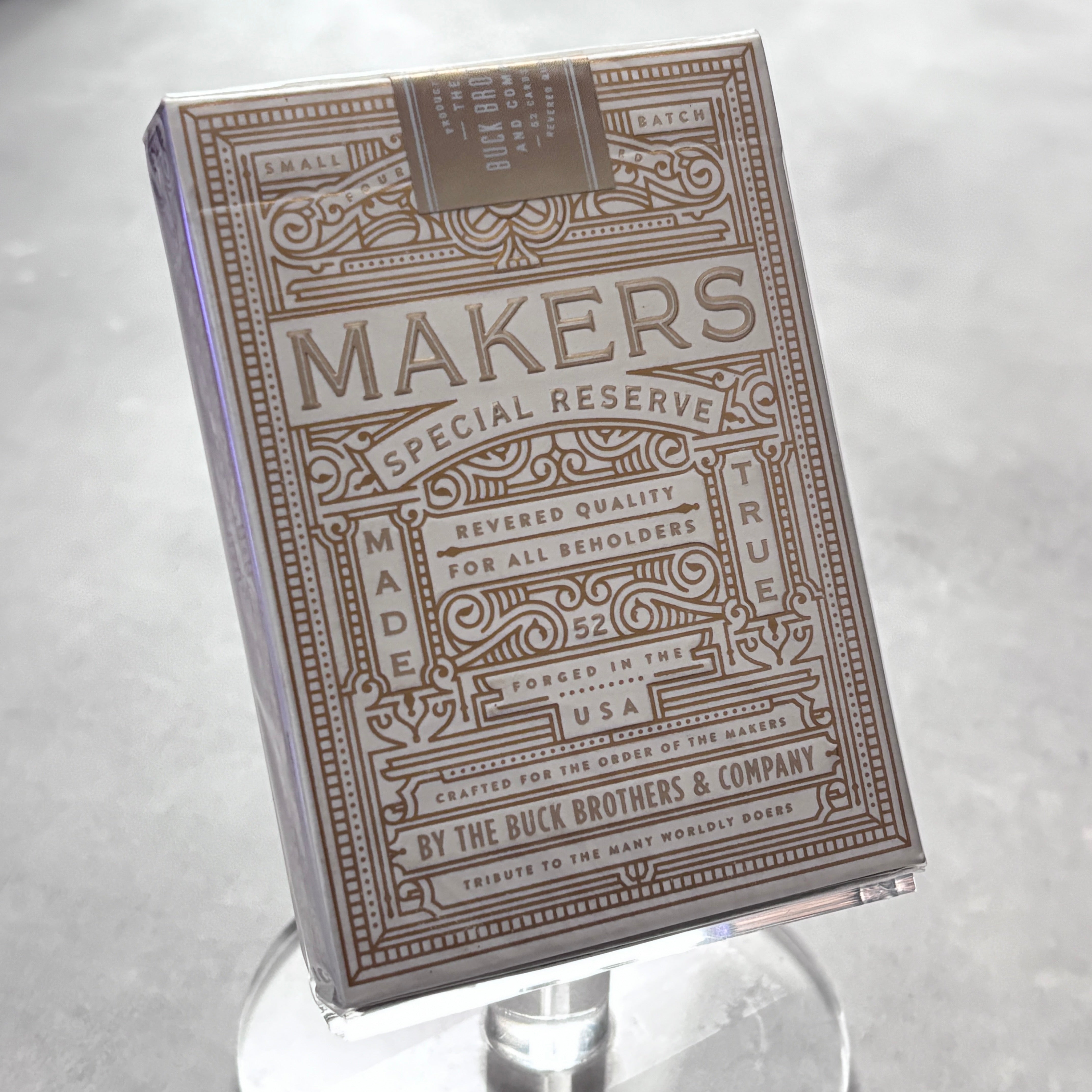 Makers Special Reserve White Playing Cards