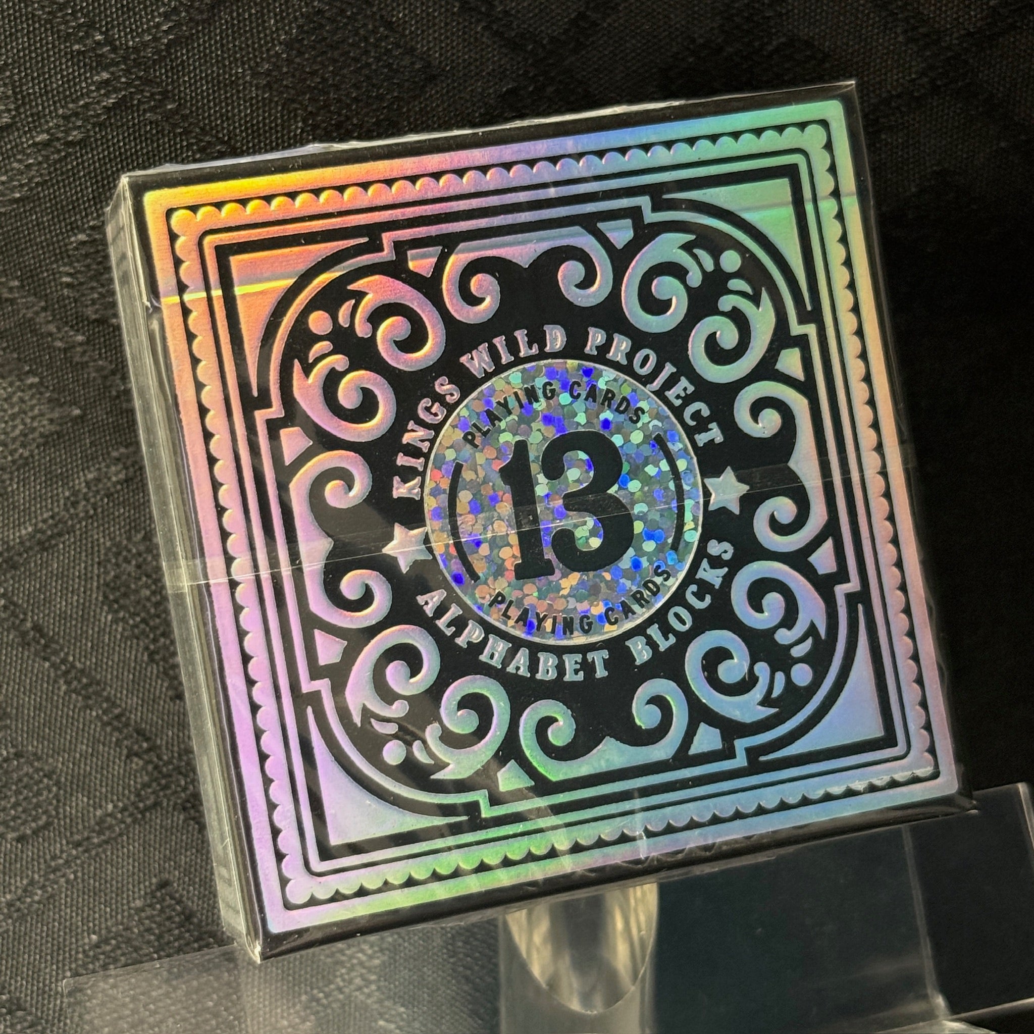 Black Alphabet Block Playing Cards