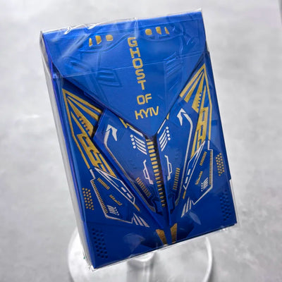 Ghost of Kyiv Weird Blue Playing Cards