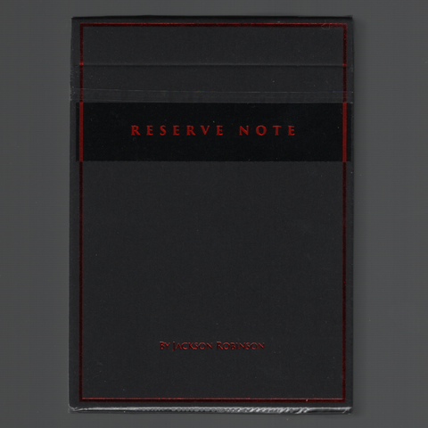 Reserve Note (Black, Foiled Standard Edition) Playing Cards