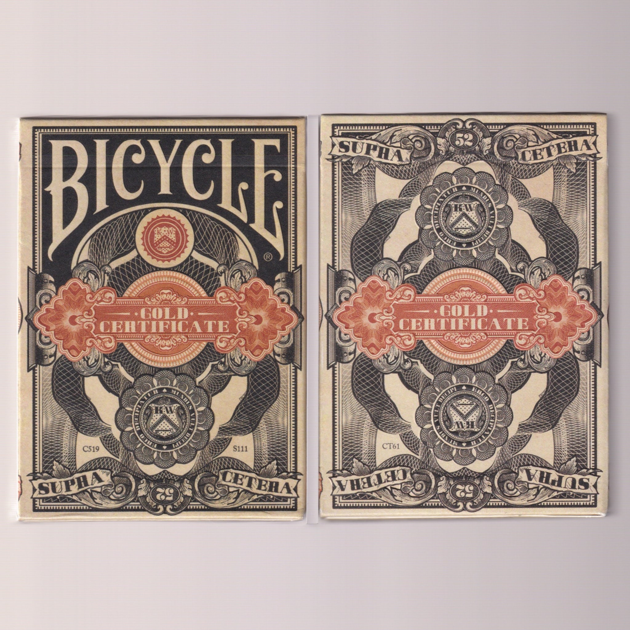 Gold Certificate (Bicycle & Unbranded) [AUCTION]