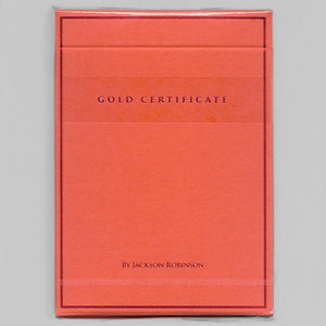 Gold Certificate Foiled Edition (Standard) Playing Cards