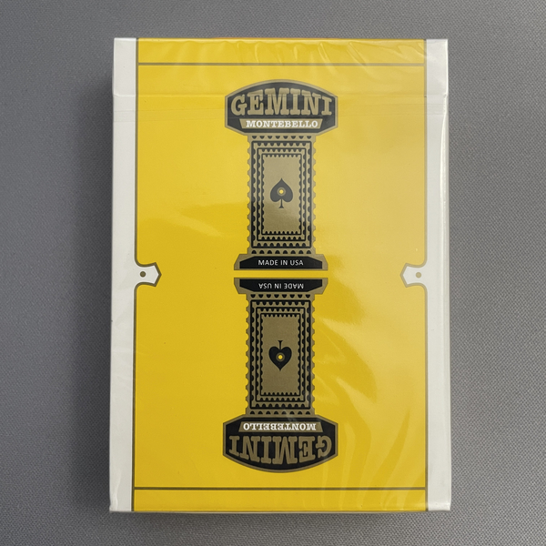 Gemini Casino (Yellow Gilded) Playing Cards