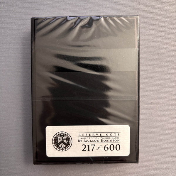 Reserve Note (Black Limited #217/600) Playing Cards