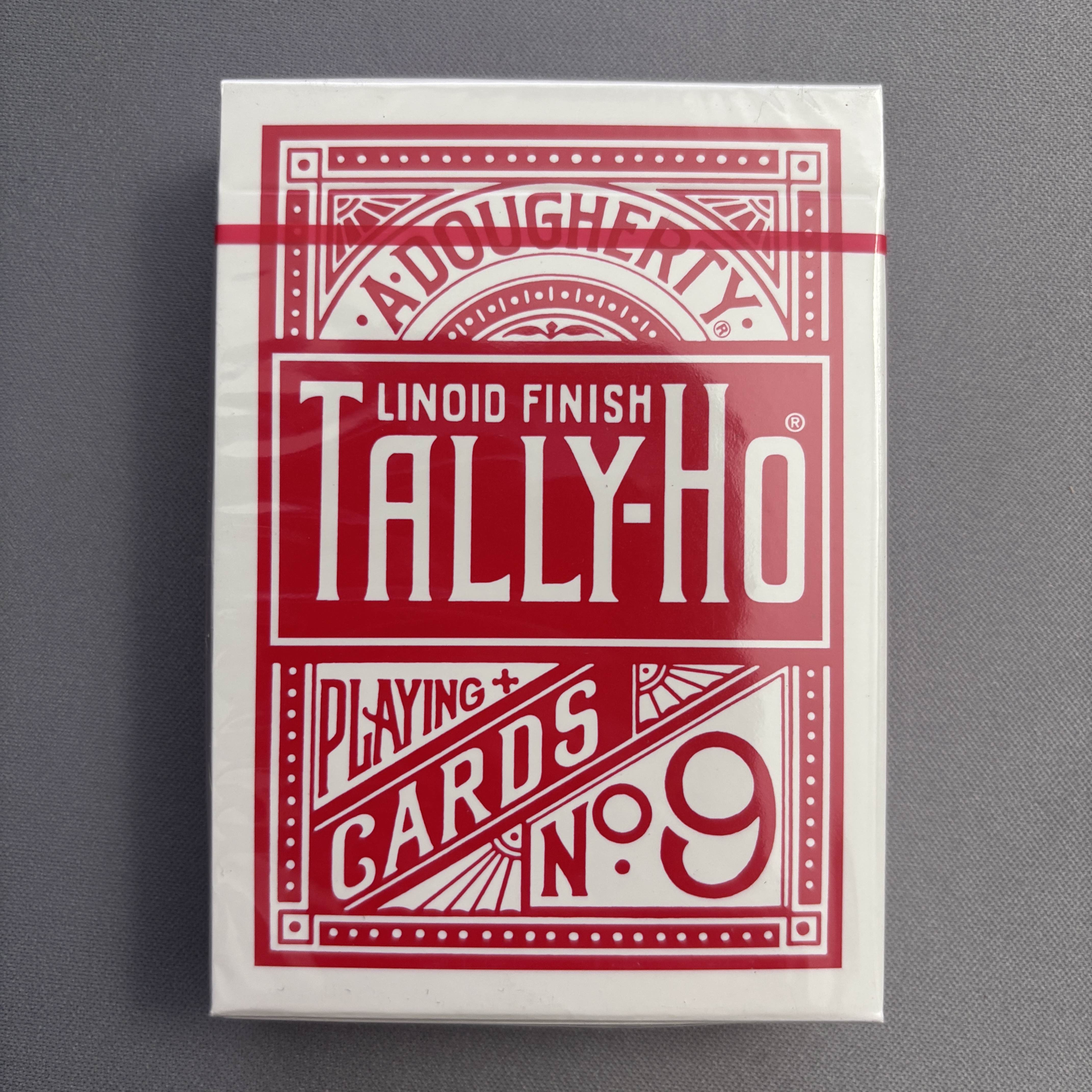 Thin Crushed Tally-Ho Fan Back (Red) Playing Cards