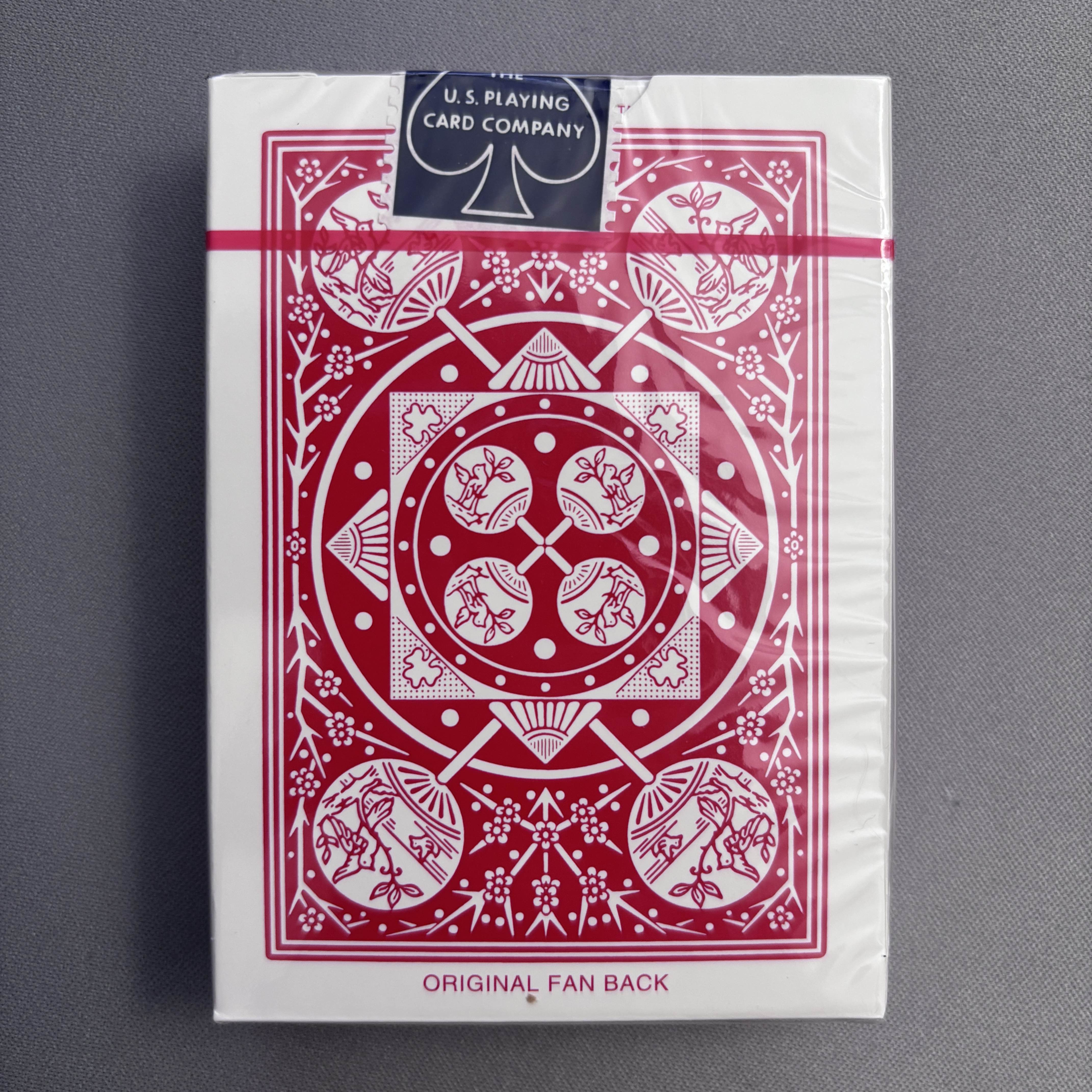 Thin Crushed Tally-Ho Fan Back (Red) Playing Cards