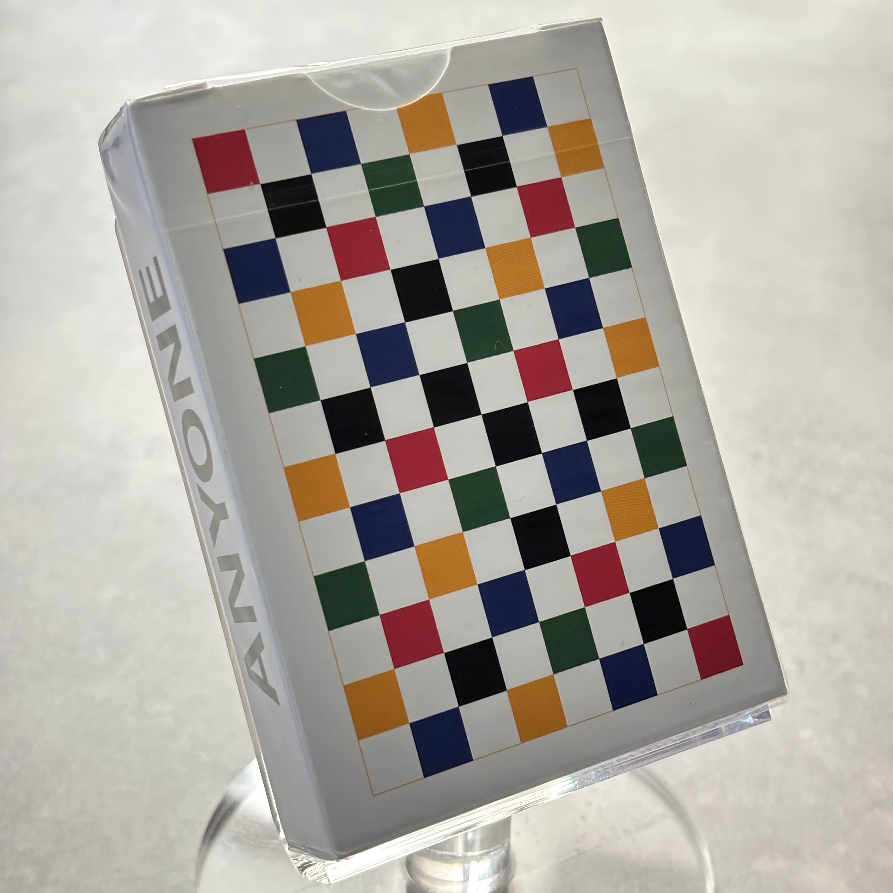 Multi Color Checkerboard Playing Cards
