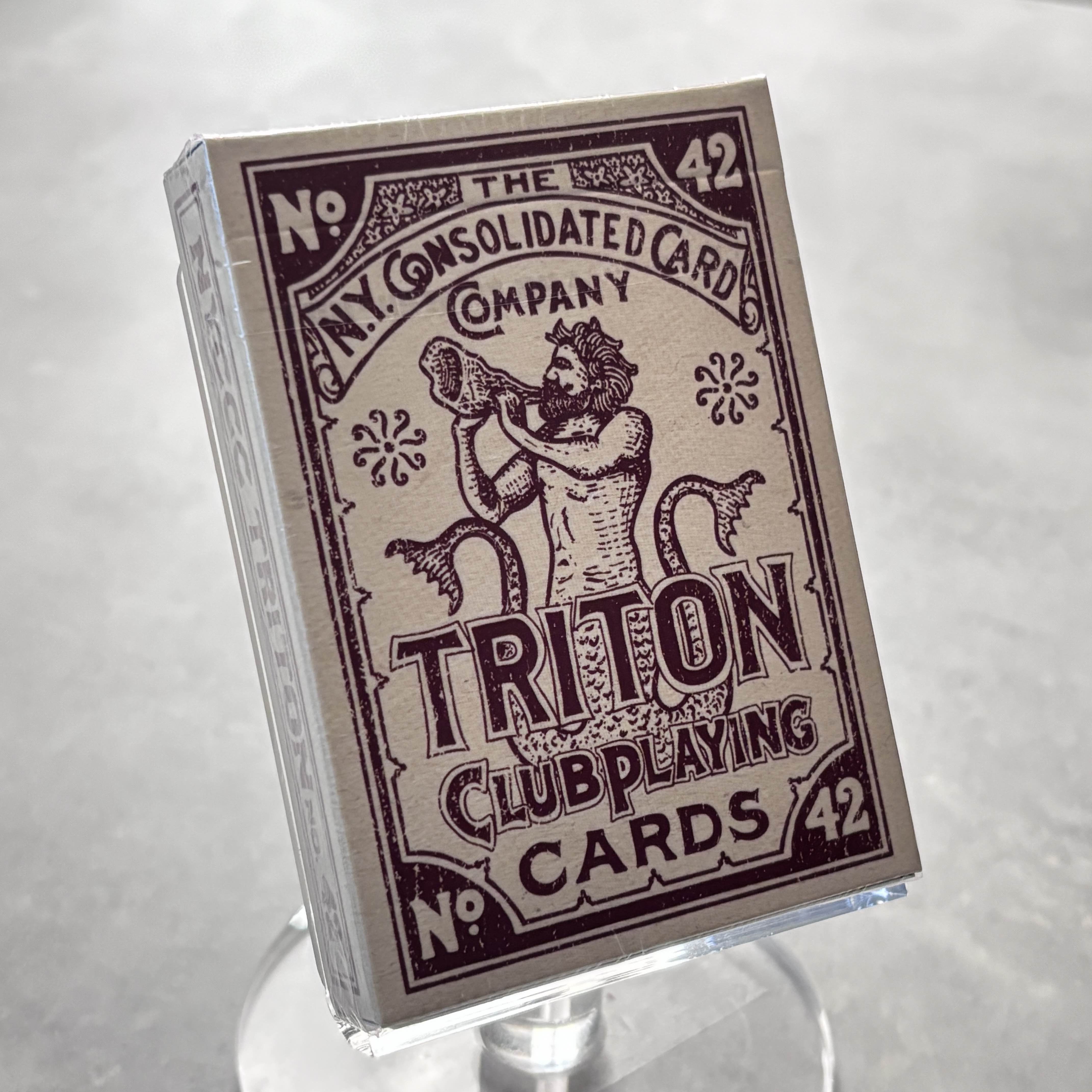 Triton No. 42 (Rosewood Red) Playing Cards