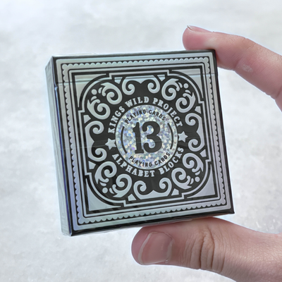 Alphabet Blocks Black (Gilded) Playing Cards