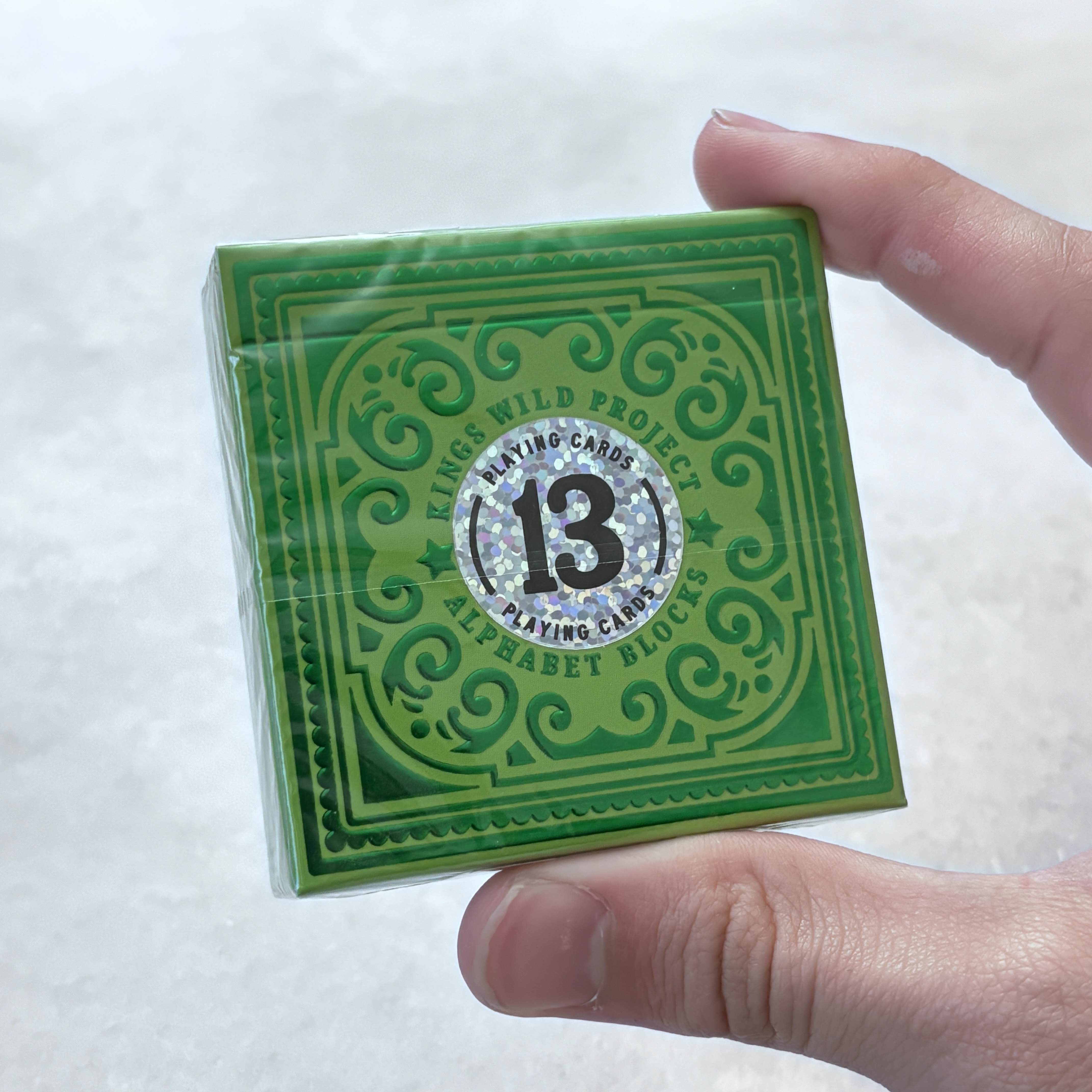 Alphabet Block Green (Standard) Playing Cards