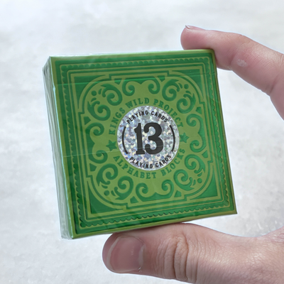 Alphabet Block Green (Gilded) Playing Cards