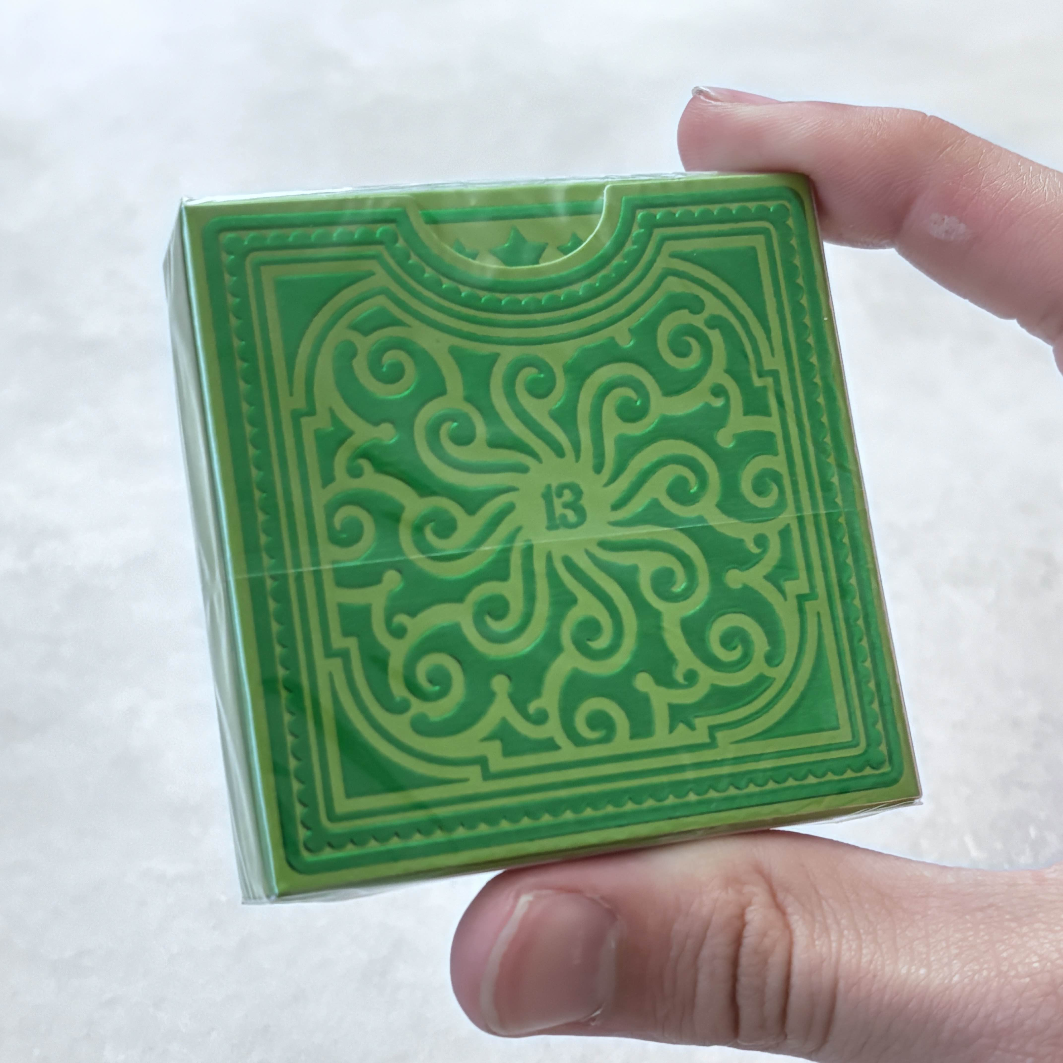 Alphabet Block Green (Gilded) Playing Cards