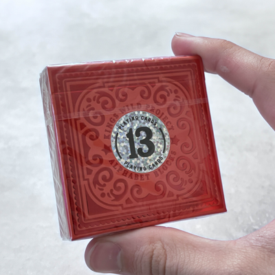 Alphabet Block Red (Gilded) Playing Cards