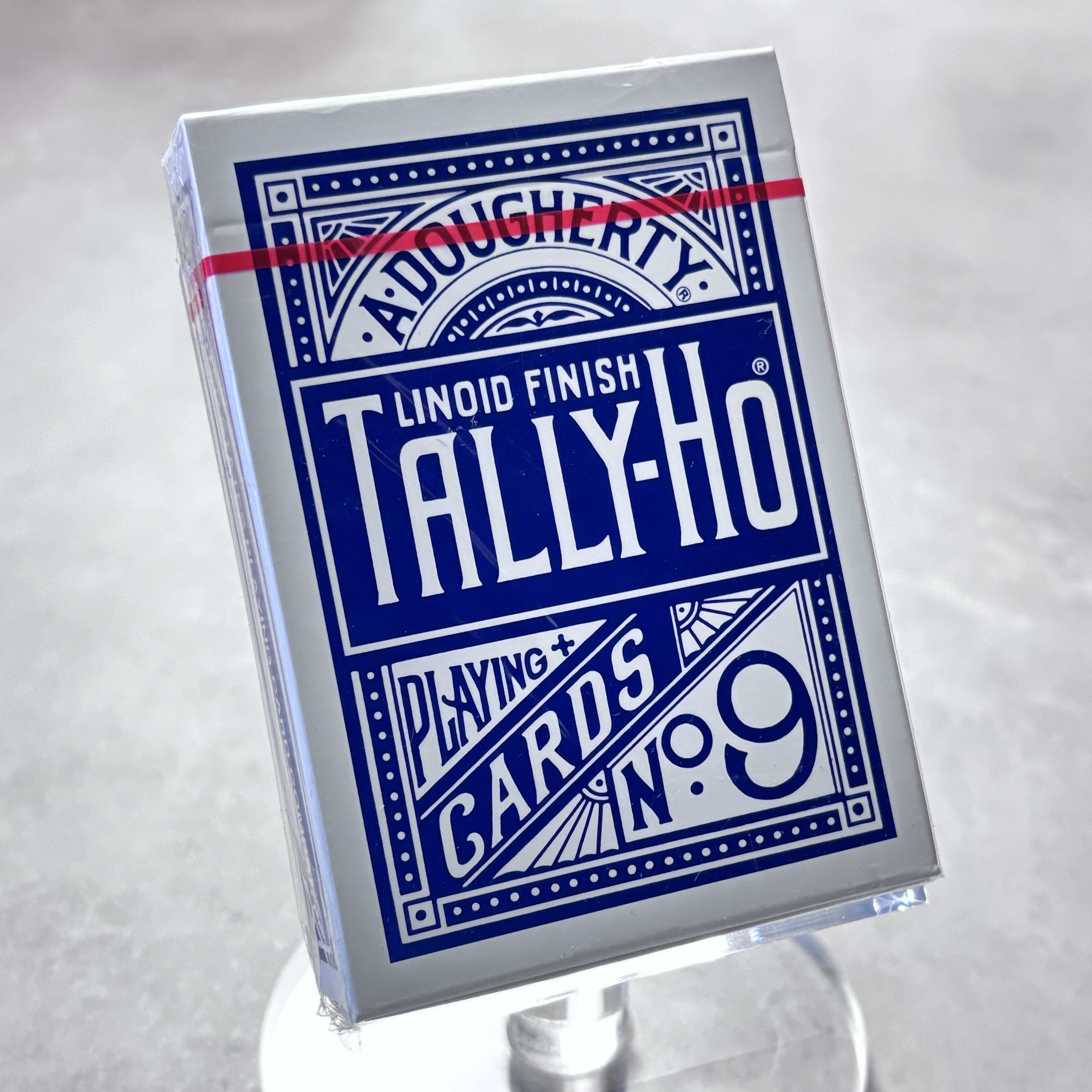 Tally-Ho Fan Back (Blue/Thin Crushed) Playing Cards