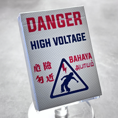 Danger High Voltage Playing Cards