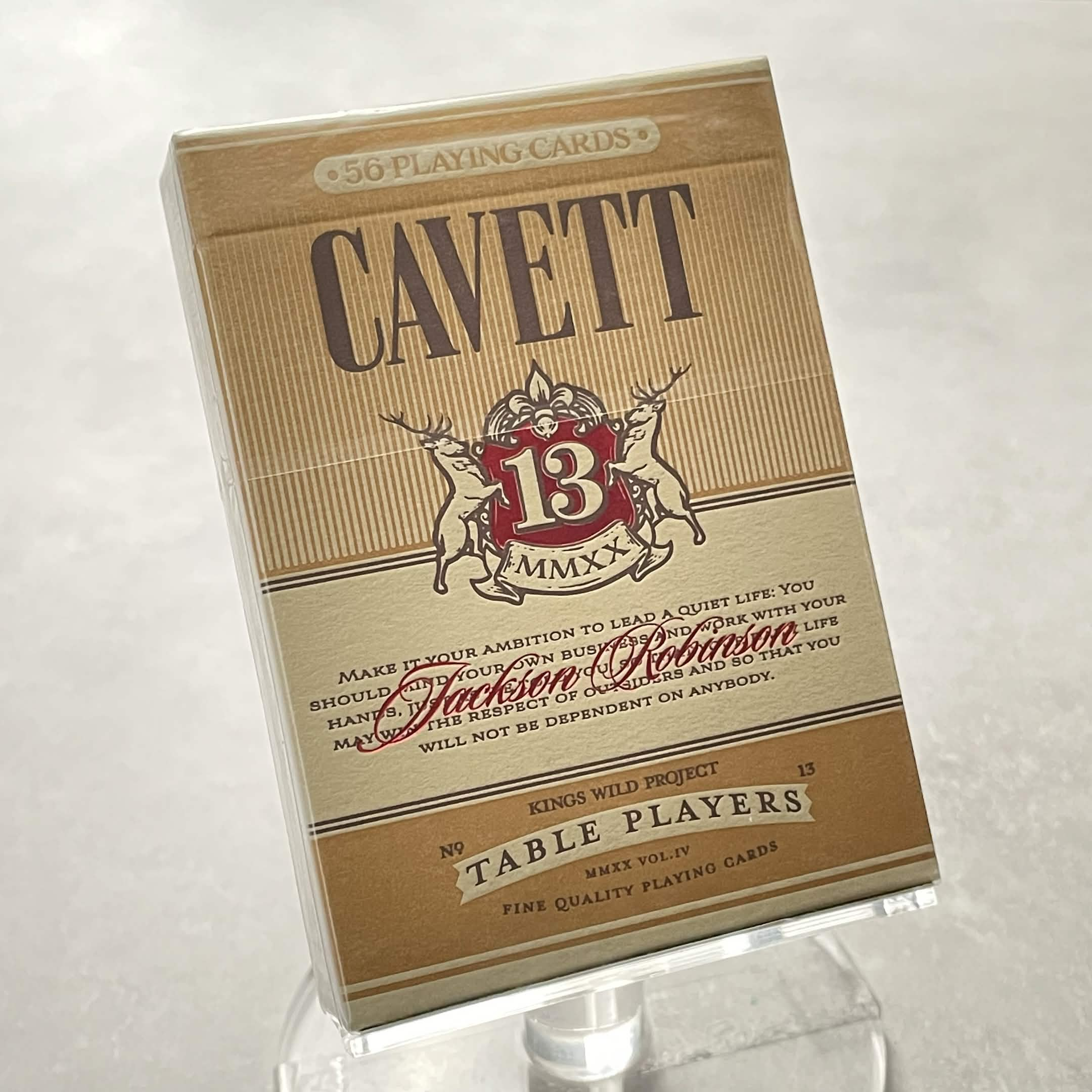 Table Players Vol 4 (Gilded 166/300 "Cavett") Playing Cards