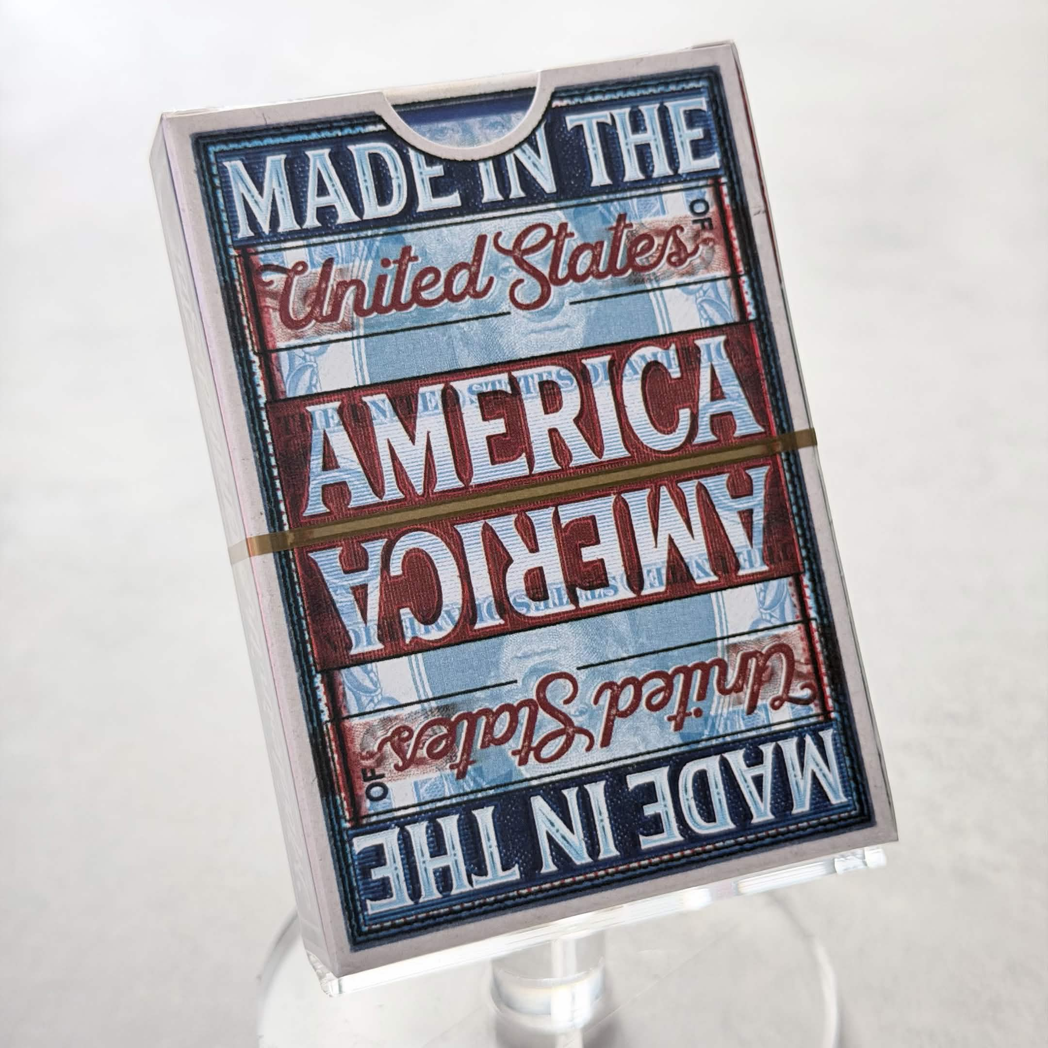 Made In The United States Of America (Red Gilded) Playing Cards