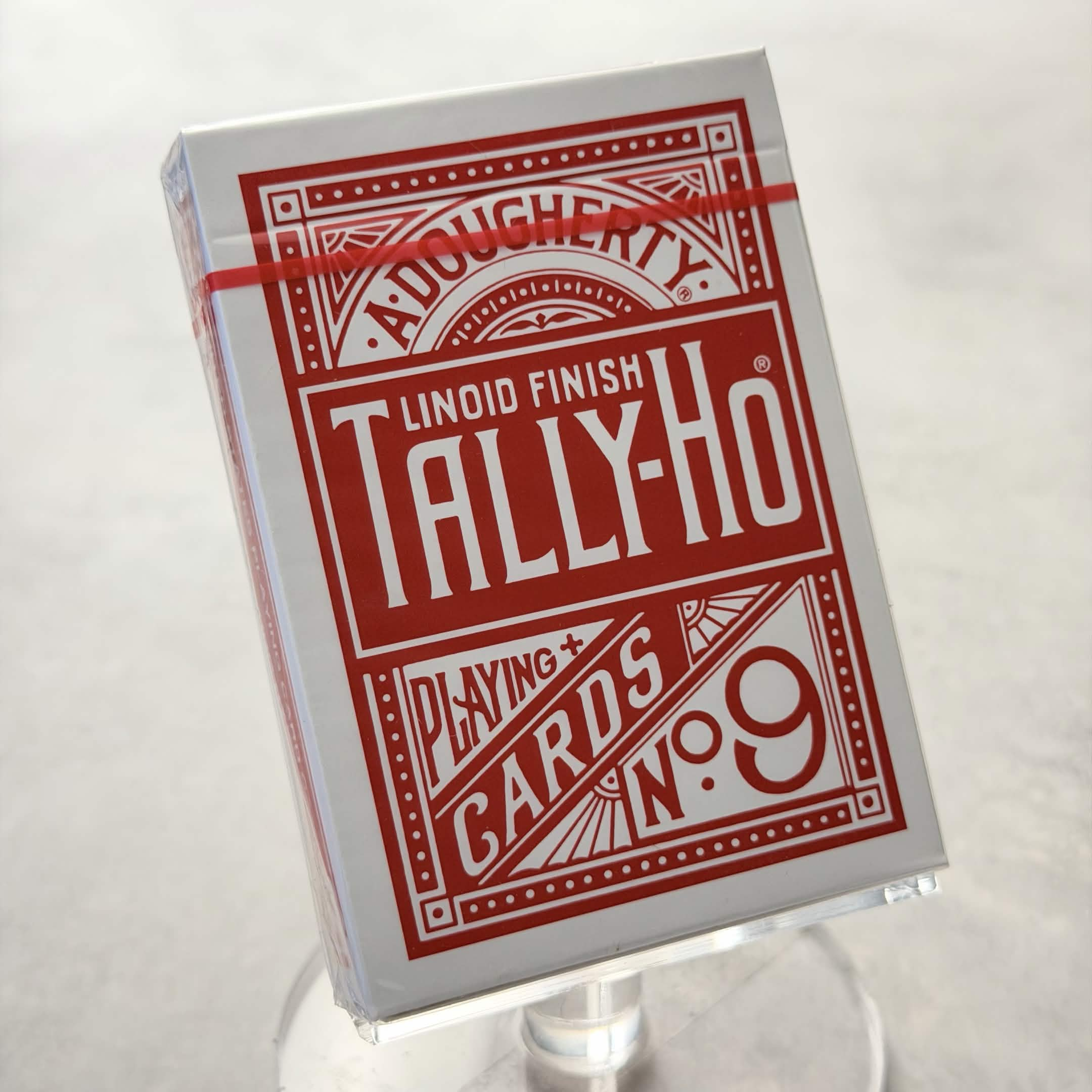 Tally-Ho Fan Back (Red/Thin Crushed) Playing Cards