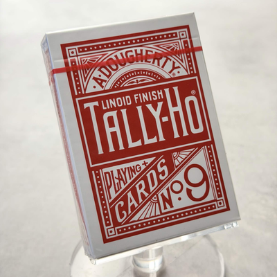 Tally-Ho Fan Back (Red/Thin Crushed) Playing Cards