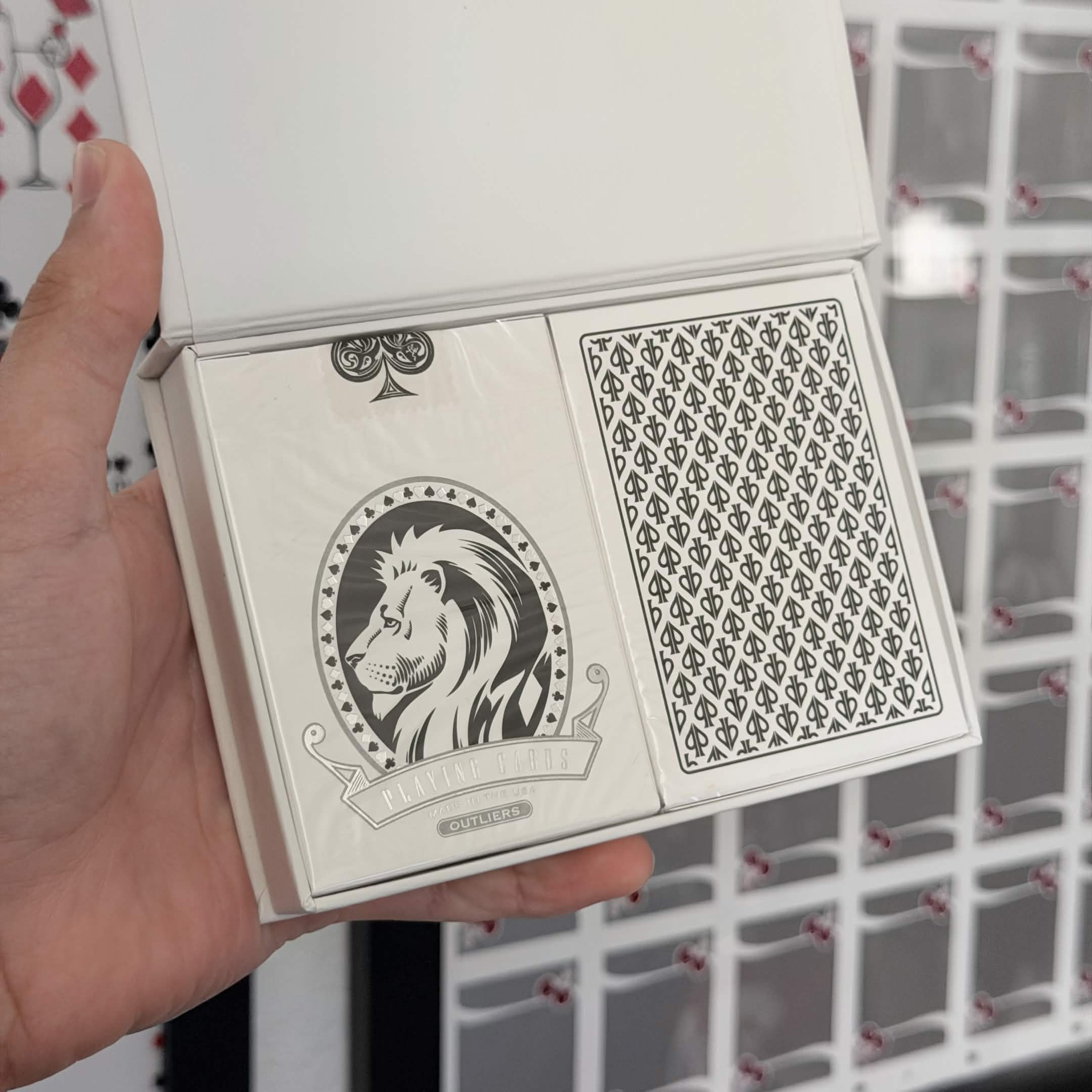 White Lions Outliers 2 Deck Set Playing Cards