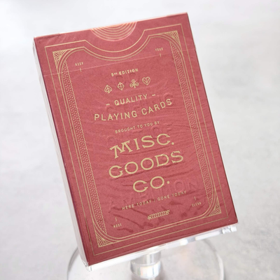 Misc Goods V3 (Light Red) Playing Cards