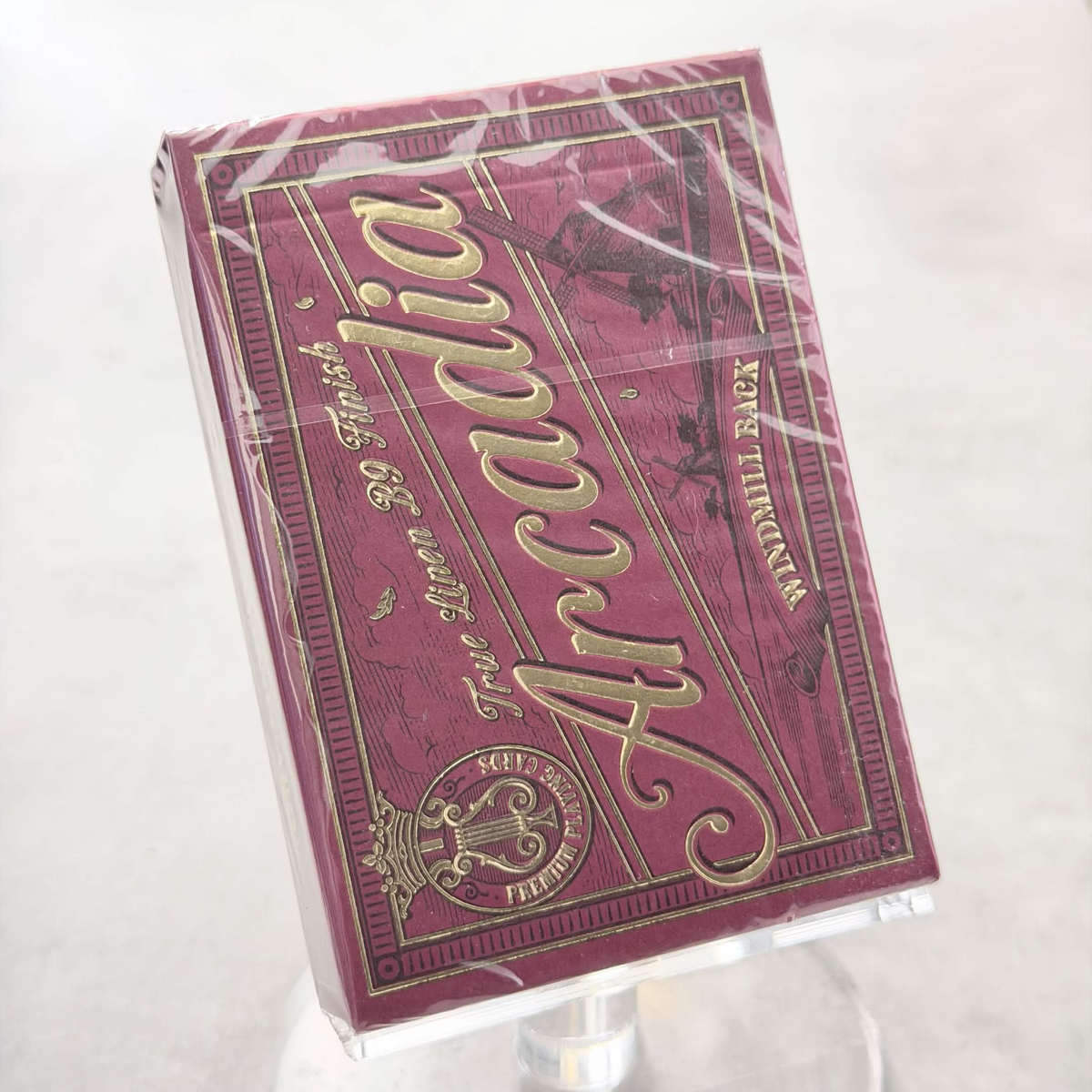 Arcadia - Windmill Back (Claret Purple) Playing Cards