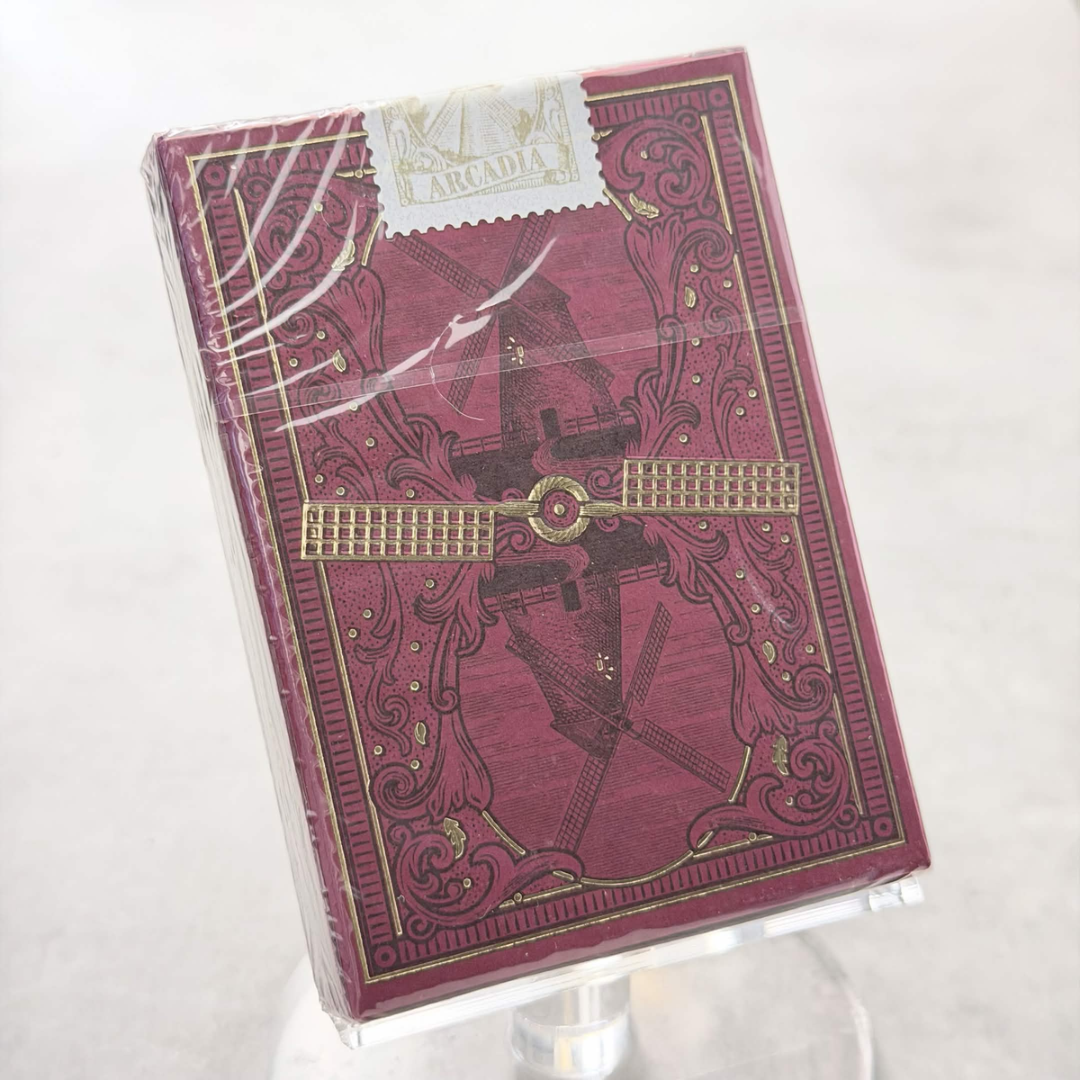 Arcadia - Windmill Back (Claret Purple) Playing Cards