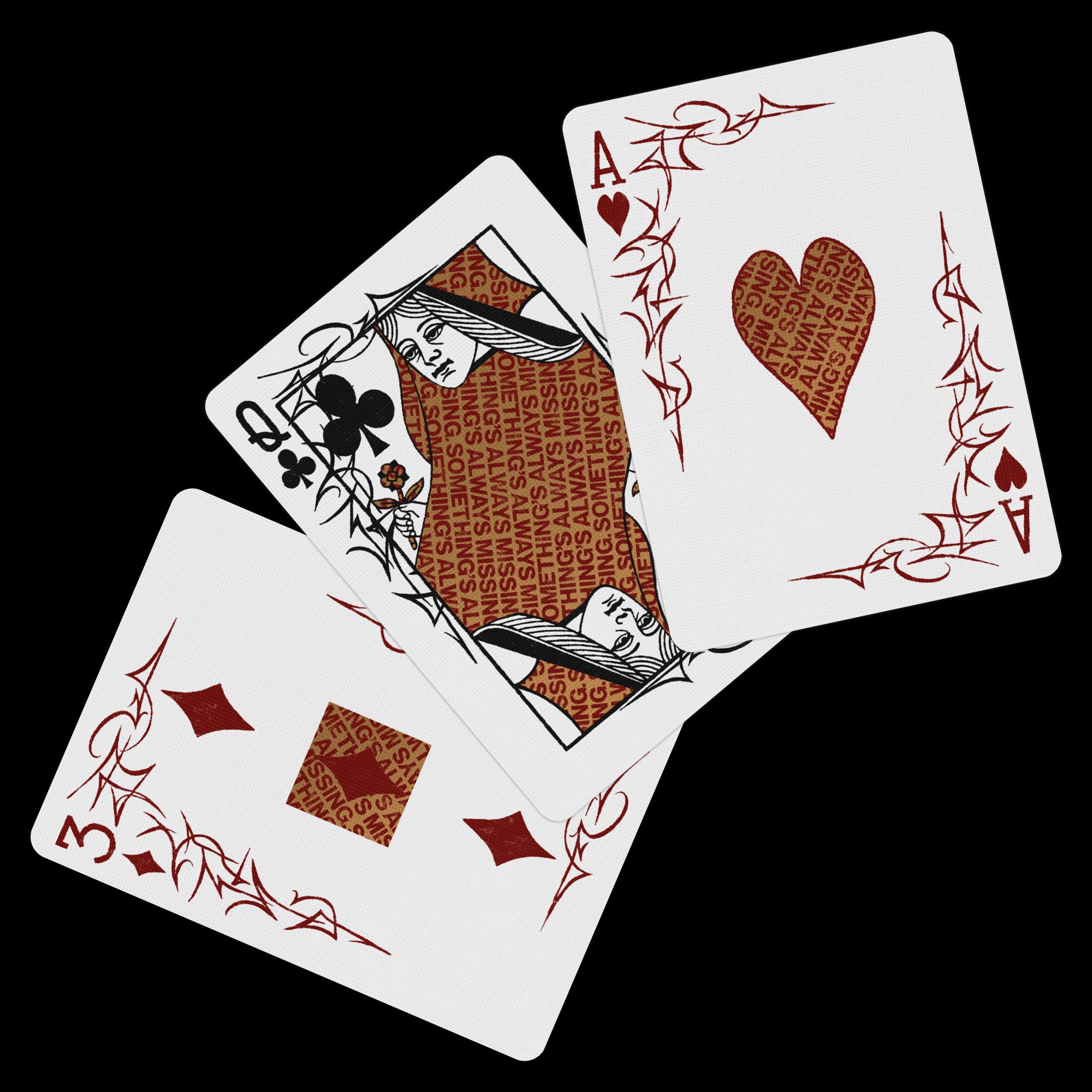 NY Slims Red/Gold Playing Cards