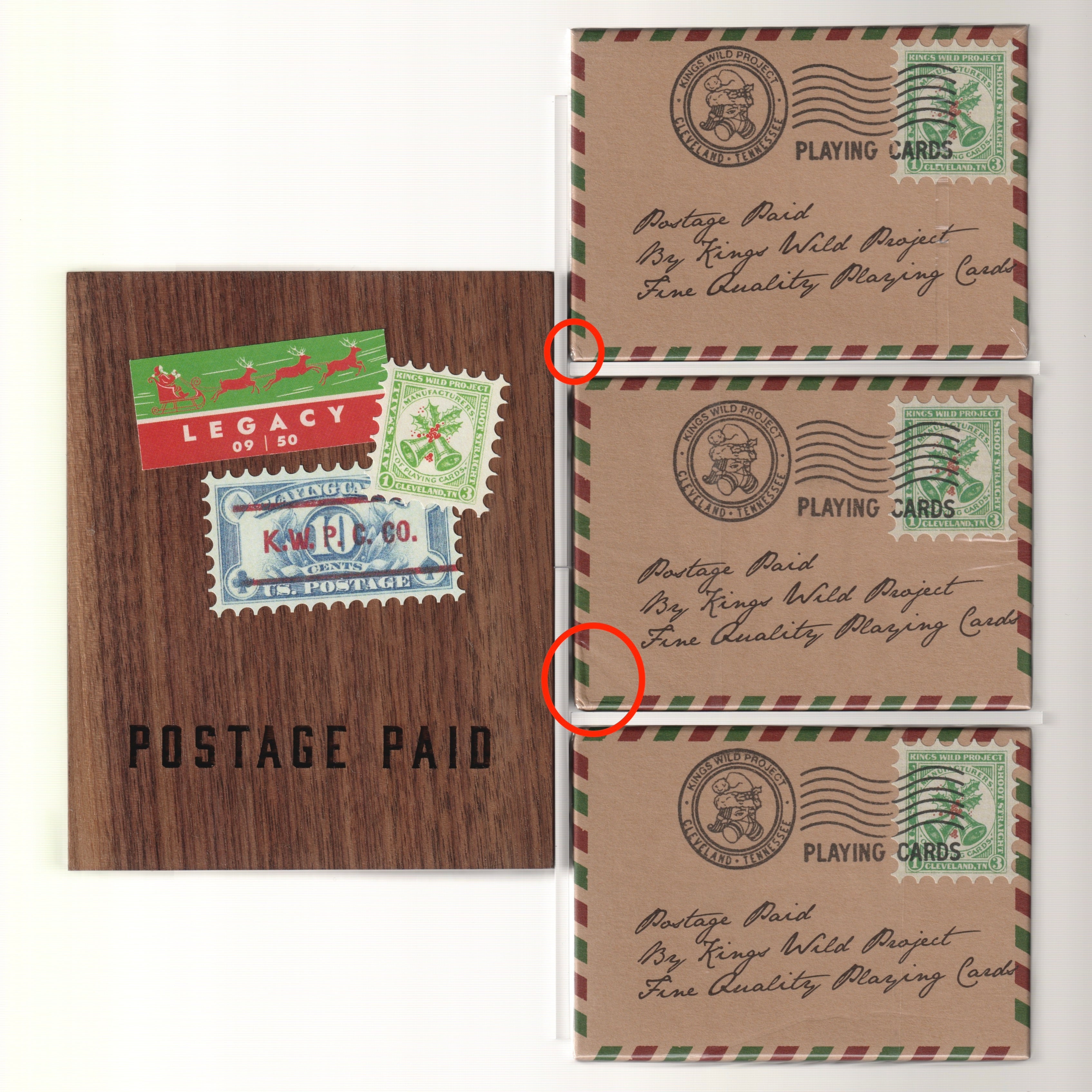 Postage Paid Christmas Set (Numbered decks all #09) [AUCTION]