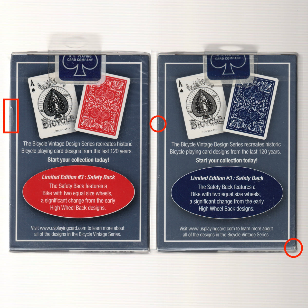 Bicycle Vintage Design Safety Back (Red & Blue) [AUCTION]