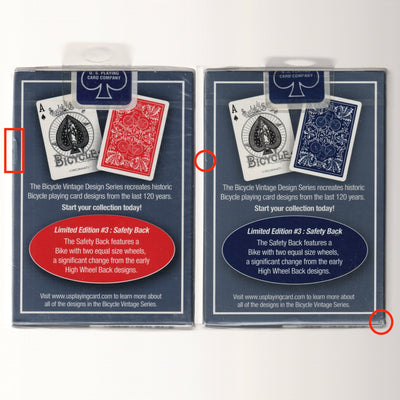 Bicycle Vintage Design Safety Back (Red & Blue) [AUCTION]