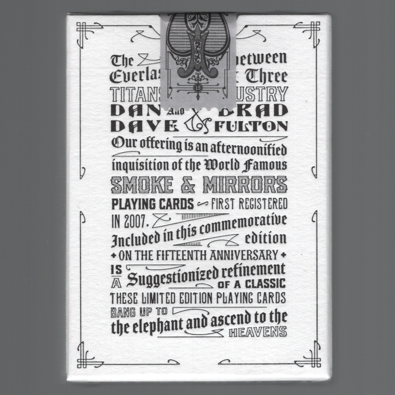 15th Anniversary Smoke & Mirrors (Smoke/Silver Gilded) [AUCTION]