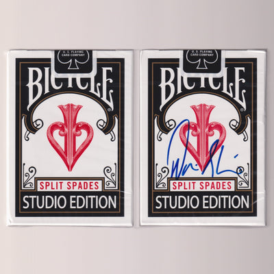 Bicycle Split Spades Studio Edition (Black, Unsigned & Signed) [AUCTION]