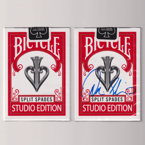 Bicycle Split Spades Studio Edition (Red, Unsigned & Signed) [AUCTION]