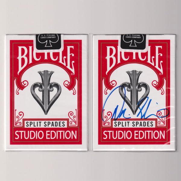 Bicycle Split Spades Studio Edition (Red, Unsigned & Signed) [AUCTION]