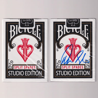 Bicycle Split Spades Studio Edition (Black, Unsigned & Signed) [AUCTION]