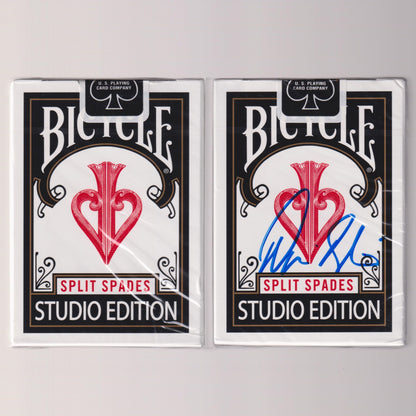 Bicycle Split Spades Studio Edition (Black, Unsigned & Signed) [AUCTION]