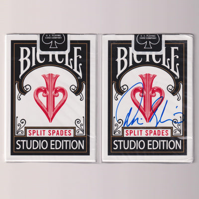 Bicycle Split Spades Studio Edition (Black, Unsigned & Signed) [AUCTION]