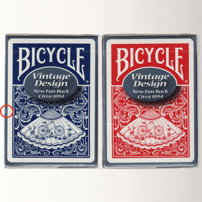 Bicycle Vintage Design New Fan Back (Red & Blue, Ohio Made) [AUCTION]