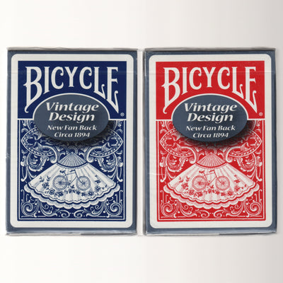 Bicycle Vintage Design New Fan Back (Red & Blue, Ohio Made) [AUCTION]